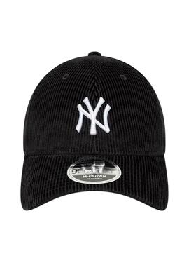 Cap New Era Cord Yankees schwarz für Damen.