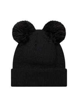 Mütze New Era Double Pom schwarz für Damen
