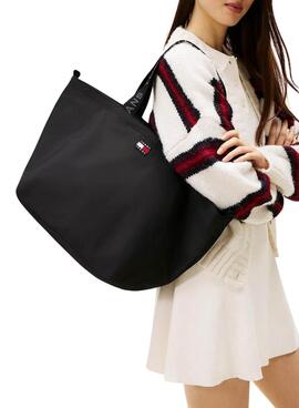 Handtasche Tommy Jeans Tote Schwarz für Damen
