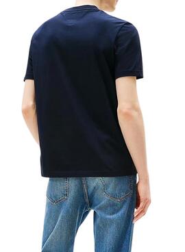 T-Shirt Tommy Hilfiger Linear Marineblau für Herren