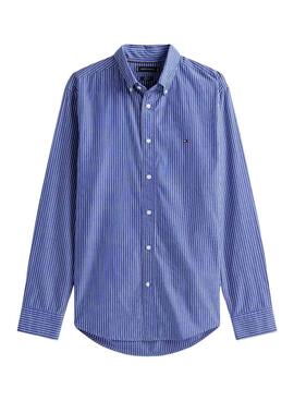 Hemd Tommy Hilfiger Hairline blau für Herren