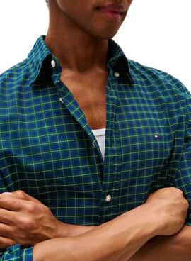 Hemd Tommy Hilfiger Oxford Tartan Grün für Herren