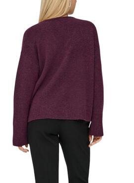 Pullover Only Whitney Burgund für Damen