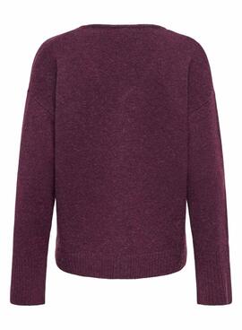 Pullover Only Whitney Burgund für Damen