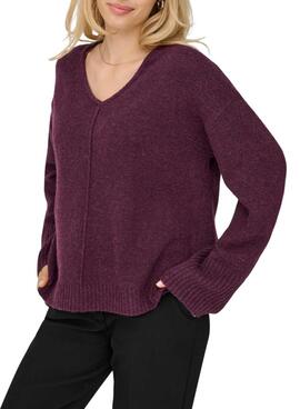 Pullover Only Whitney Burgund für Damen