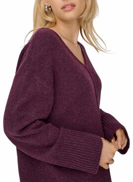 Pullover Only Whitney Burgund für Damen