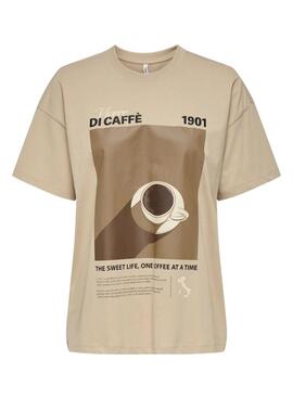 T-shirt Only Vivvi beige für Frauen