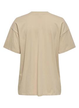 T-shirt Only Vivvi beige für Frauen