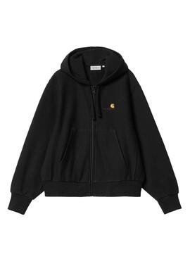 Kapuzenjacke mit Reißverschluss Carhartt Schwarz für Damen.