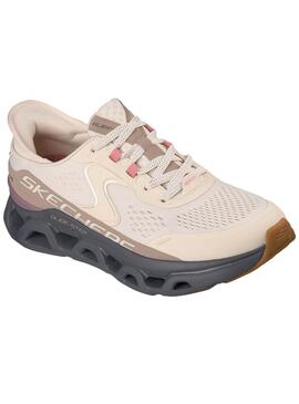 Skechers Glide Step rosa Turnschuhe für Damen.