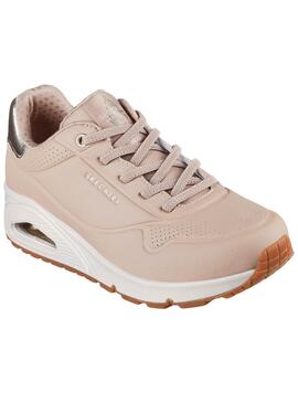 Skechers Uno Shimmer rosa Damenschuhe.
