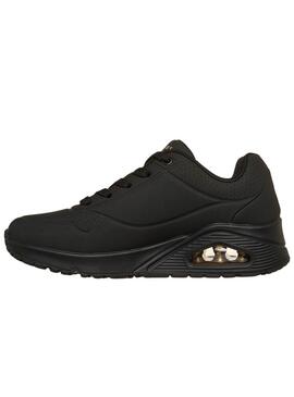Skechers Uno schwarze Turnschuhe für Damen