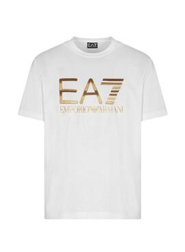 T-Shirt Emporio Armani EA7 Logo Weiß für Herren.