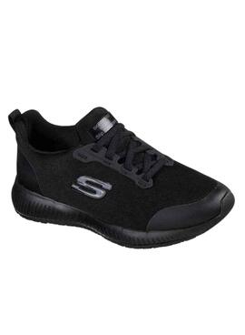 Skechers Squad rutschfeste schwarze Damenschuhe