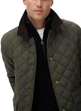Superdry gesteppte grüne Jacke für Herren