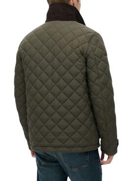 Superdry gesteppte grüne Jacke für Herren