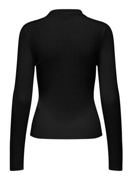 Pullover Only Mila Polo in Schwarz für Damen.