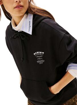 Sweatshirt Tommy Jeans Western Schwarz für Damen
