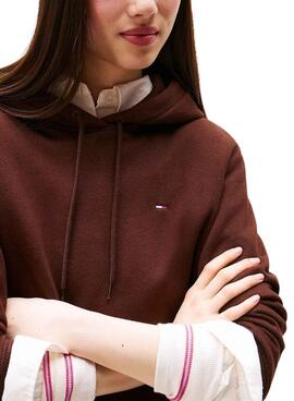 Sweatshirt Tommy Jeans Kapuze Braun für Damen