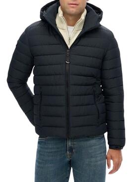 Gepolsterter Superdry Fuji-Steppmantel in Blau für Herren.