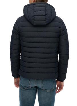 Gepolsterter Superdry Fuji-Steppmantel in Blau für Herren.