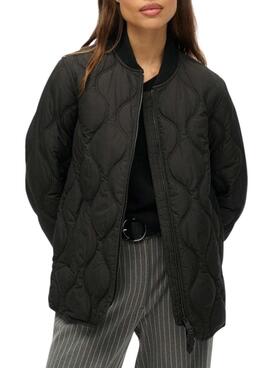 Daunenjacke Superdry gesteppt schwarz für Damen