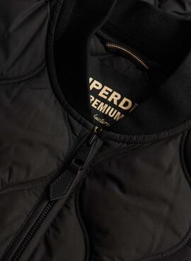 Daunenjacke Superdry gesteppt schwarz für Damen