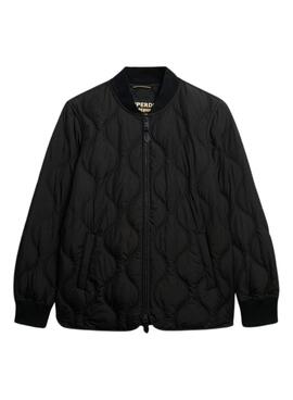 Daunenjacke Superdry gesteppt schwarz für Damen