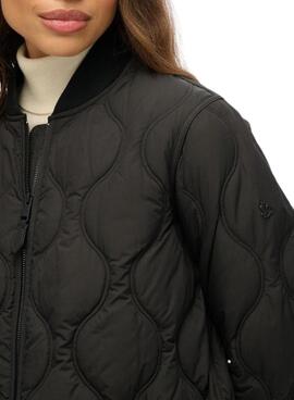 Parka Superdry Quilted Schwarz für Damen