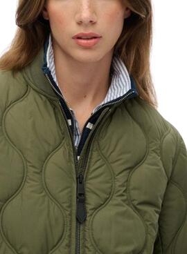 Parka Superdry Steppmantel in Grün für Damen