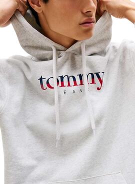 Tommy Jeans Hoodie DNA Gray für Herren.