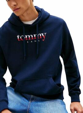 Tommy Jeans Hoodie DNA blau für Herren.