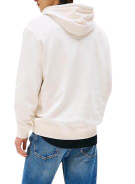 Sweatshirt Tommy Jeans Flag weiß für Herren