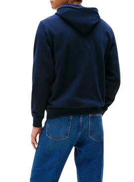 Pullover Tommy Jeans Flag marineblau für Herren.