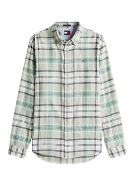 Tommy Jeans Flanellhemd in Grün für Herren.