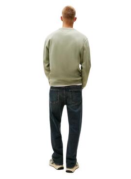 Pullover Tommy Jeans Crew grün für Herren