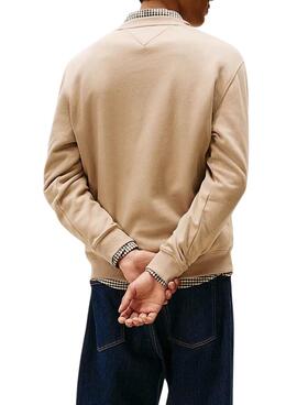 Tommy Jeans Crew Beige Pullover für Herren