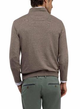 Pullover El Ganso Trucker-Kragen in Taupe für Herren