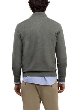Pullover El Ganso Truckerkragen grün für Herren.
