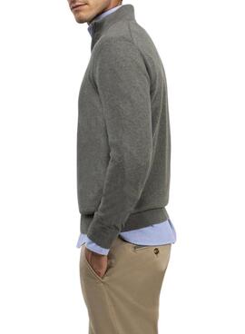 Pullover El Ganso Truckerkragen grün für Herren.
