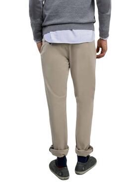 Hose Chino El Ganso, beige, Slim Fit für Herren.