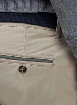 Hose Chino El Ganso, beige, Slim Fit für Herren.