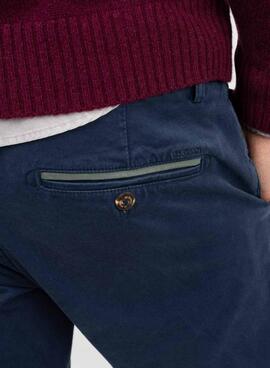 Hose Chino El Ganso Blaue Marineblau Slim Fit für Herren