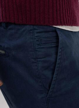 Hose Chino El Ganso Blaue Marineblau Slim Fit für Herren