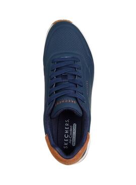 Skechers Uno blauen Turnschuhe für Herren
