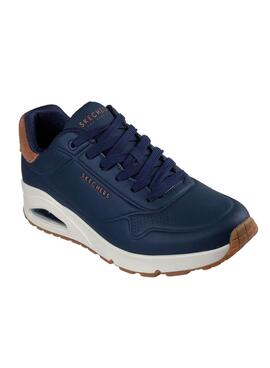 Skechers Uno blauen Turnschuhe für Herren