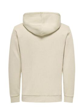 Sudadera Only and Sons Chase regelmäßig beige für Herren.