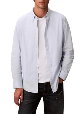 Hemd Calvin Klein Solid Oxford in Blau für Herren
