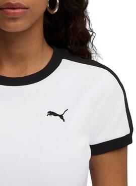 T-shirt Puma T7 Slim weiß für Damen.
