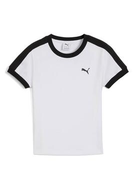 T-shirt Puma T7 Slim weiß für Damen.